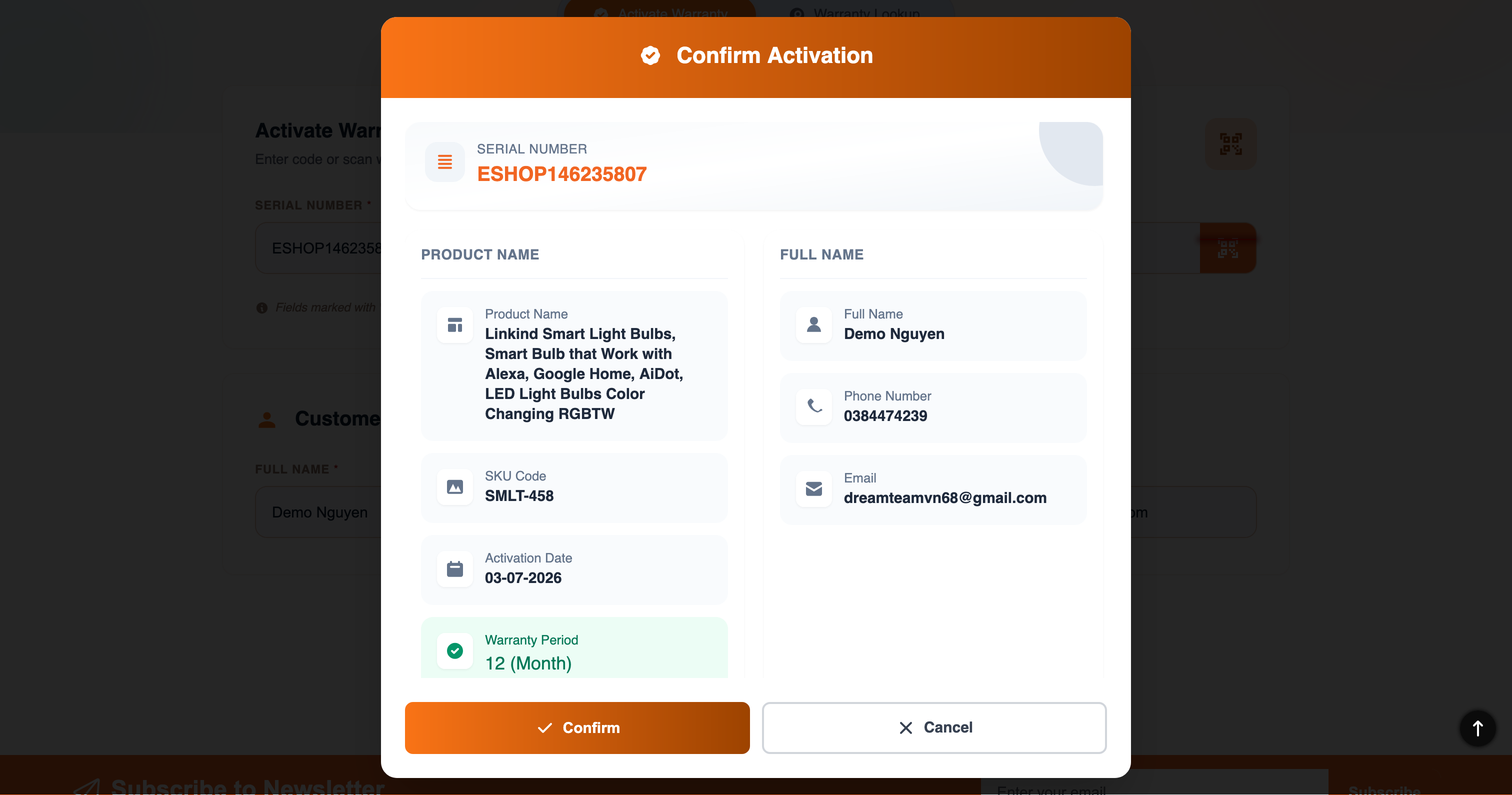 QR Scan Result — Genuine Product Verified